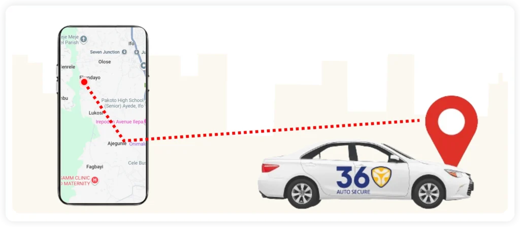 Geo-fence map on AutoSecure app