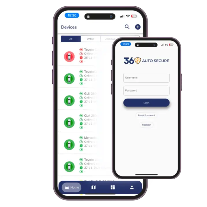 AutoSecure tracking app on iPhone